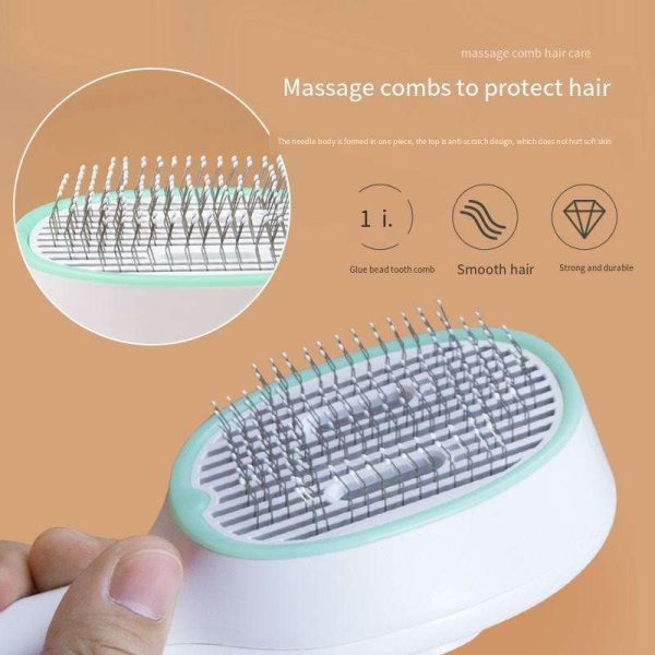 Cat and Dog Hair Remover Brush – UVC Sterilization Pet Grooming Slicker Needle Comb, Self-Cleaning Comb for Shedding & Grooming Long and Short Hair – 360° UV Sterilization for Healthy Pets - Image 3