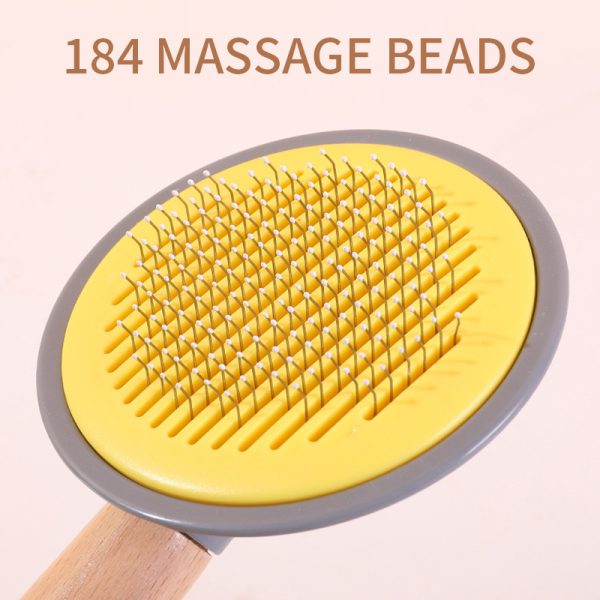 Pet Hair Remover Comb, Self-Cleaning Grooming Brush for Cats and Dogs, Pet Hair Cleaner for Long & Short Hair, Gentle Shedding Brush with Massage Function for a Healthier Coat - Image 3