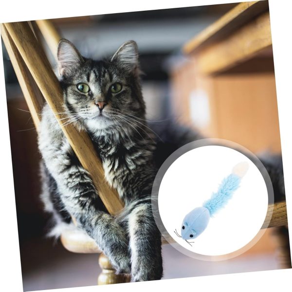 Cat Mouse Toy for Indoor Cats - Plush Stuffed Mice, Interactive Chew Toy with Long Tail, Lightweight Self-Play Kitten Exercise Toy - Image 2