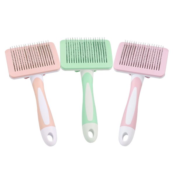 Self Cleaning Slicker Brush For Cats and Dogs – One-Click Cleaning Function – Gentle & Effective Pet Hair Remover – Grooming Brush for Small, Medium & Large Pets with Long or Short Hair - Image 2