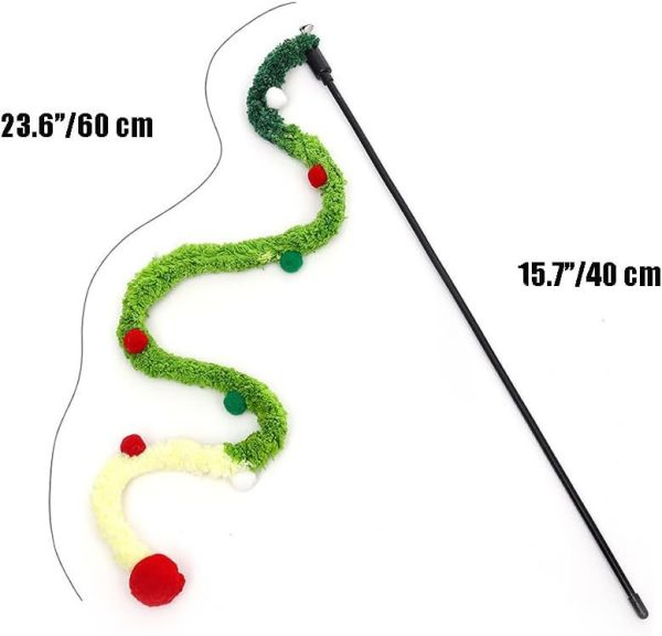Cat Plush Strip Toys, Cat Wands Interactive Teaser Toy for All Breed Sizes, Colorful Cat Wand for Indoor Cats - Image 4