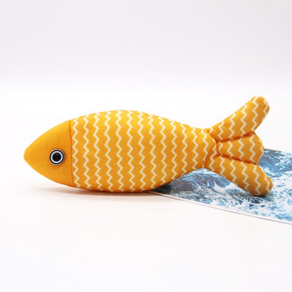 4 Pcs Cat Toys Fish, Crinkle Sound Catnip Toys Soft Linen, Interactive Kitten Exercise Kicker Toys for Indoor Cats 7.8 Inches for All Breeds - Image 3
