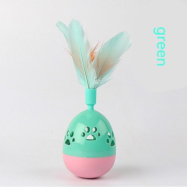 Tumbler Bell Cat Interactive Toys, Fun Feather Chase Toy for Cats, Durable ABS Plastic - Image 10
