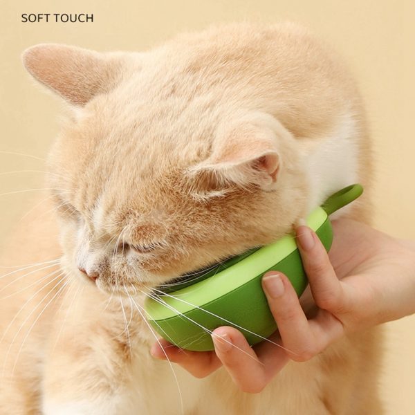 Cat Grooming Comb – Portable Massage Brush with One-Button Hair Removal, Self-Cleaning Tool for Cats and Dogs, Lemon-Shaped Comb Head, ABS Material, Suitable for All Hair Types - Image 6