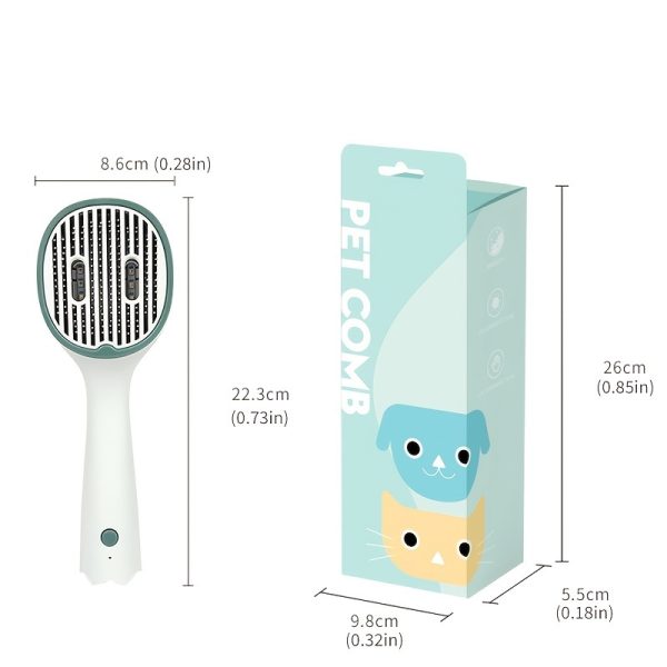 Cat and Dog Hair Remover Brush – UVC Sterilization Pet Grooming Slicker Needle Comb, Self-Cleaning Comb for Shedding & Grooming Long and Short Hair – 360° UV Sterilization for Healthy Pets - Image 5