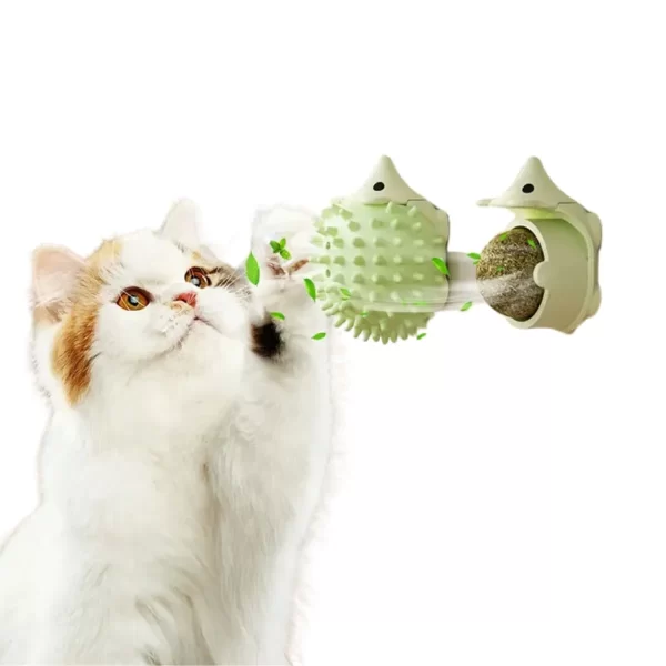 Cat and Kitten Self Groomer Toy, Catnips Grooming Teaser Cartoon Massage Combs for Short Long Hair Cats Self Massage