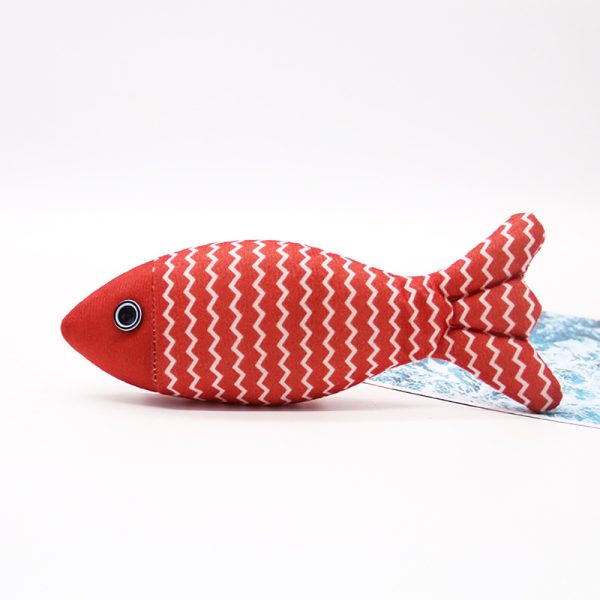 4 Pcs Cat Toys Fish, Crinkle Sound Catnip Toys Soft Linen, Interactive Kitten Exercise Kicker Toys for Indoor Cats 7.8 Inches for All Breeds - Image 4