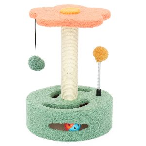 Cat Scratch Board - Durable Sisal Rope Cat Claw Grinder, Kitten Climbing Frame & Playhouse, Multi-Color Cat Toy