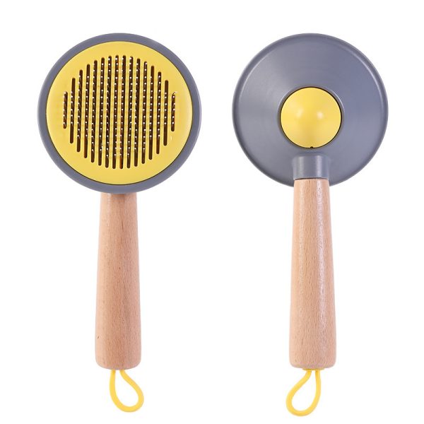 Pet Hair Remover Comb, Self-Cleaning Grooming Brush for Cats and Dogs, Pet Hair Cleaner for Long & Short Hair, Gentle Shedding Brush with Massage Function for a Healthier Coat - Image 6