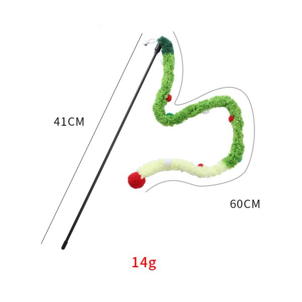 Cat Plush Strip Toys, Cat Wands Interactive Teaser Toy for All Breed Sizes, Colorful Cat Wand for Indoor Cats - Image 9