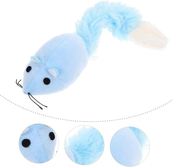 Cat Mouse Toy for Indoor Cats - Plush Stuffed Mice, Interactive Chew Toy with Long Tail, Lightweight Self-Play Kitten Exercise Toy - Image 6