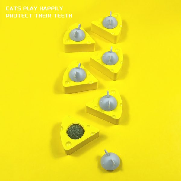 Cat Catnip Balls Toy – Cheese Catnip Ball Nature Edible Cat Silvervine Chew Toys, Teeth Cleaning Self-Entertainment Cat Stick, Healthy Kitten Wall Treats - Image 3