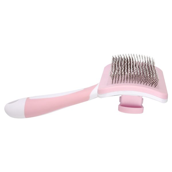 Self Cleaning Slicker Brush For Cats and Dogs – One-Click Cleaning Function – Gentle & Effective Pet Hair Remover – Grooming Brush for Small, Medium & Large Pets with Long or Short Hair - Image 10