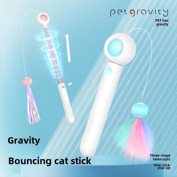 Retractable Laser Cat Stick Toys – Cat Laser Teaser Wand with Telescopic Aluminium Stick, Feather & String Toy, Interactive Cat Toy Balls – Safe, Non-Toxic Materials – Suitable of All Breeds Size - Image 7