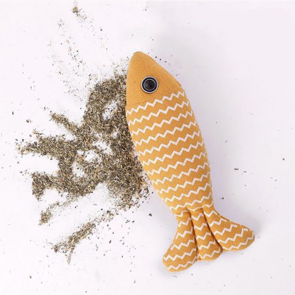 4 Pcs Cat Toys Fish, Crinkle Sound Catnip Toys Soft Linen, Interactive Kitten Exercise Kicker Toys for Indoor Cats 7.8 Inches for All Breeds - Image 9