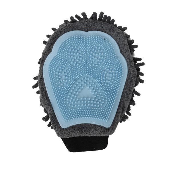 Pet Bathing Brush 2-in-1 Grooming Glove - Elegant Dog Grooming Tool for Brushing, Massaging, and Drying | Dual-Sided Bathing Brush Cleaning Massage Glove for Dogs & Cats - Soft Chenille & Silicone Design - Image 5
