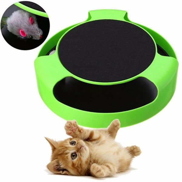 Realistic Furry Mouse Catch Toy for Cats, Indoor Hunting Fun for Mental Stimulation & Exercise