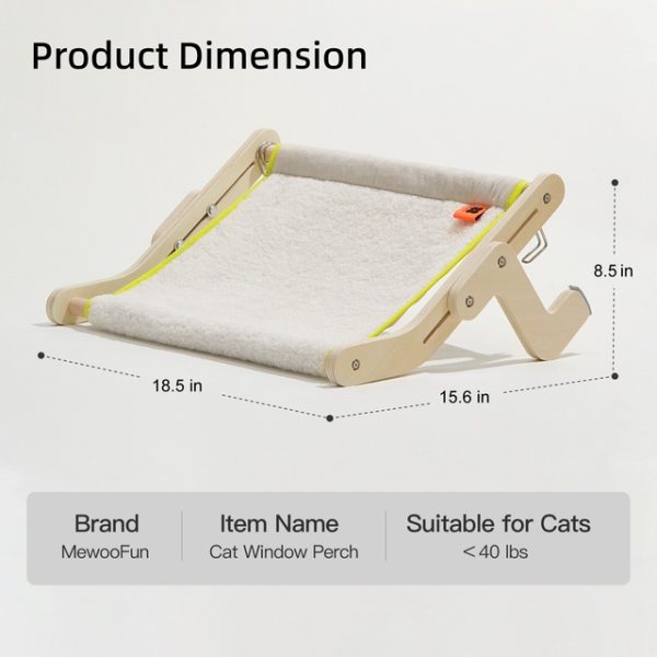 Mewoofun Cat Window Perch Winter Season Mat, Hammock Hanging Bed For Pet, Easy Washable - Image 2