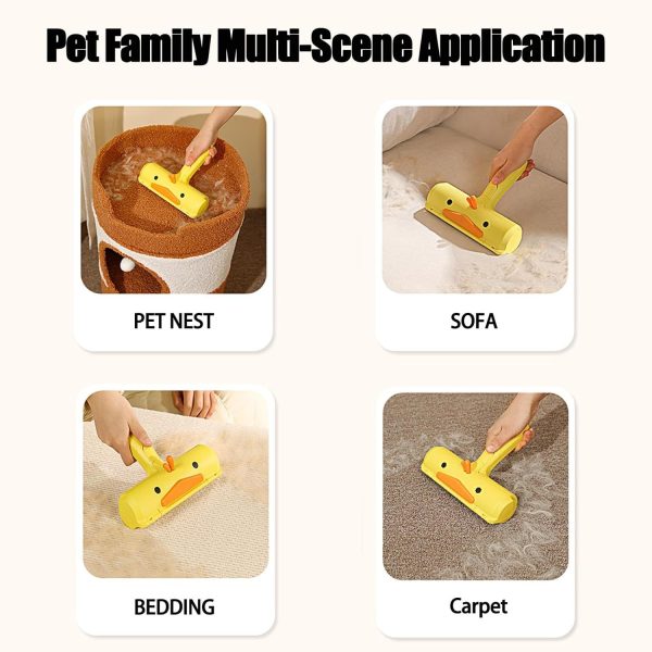 SONGPET Pet Hair Remover Reusable Cat And Dog Hair Remover For Furniture Sofa Or Bedding Portable Multi-surface Lint Roller And Fur Removal Tool Animal Two-way Hair Remover - Image 3