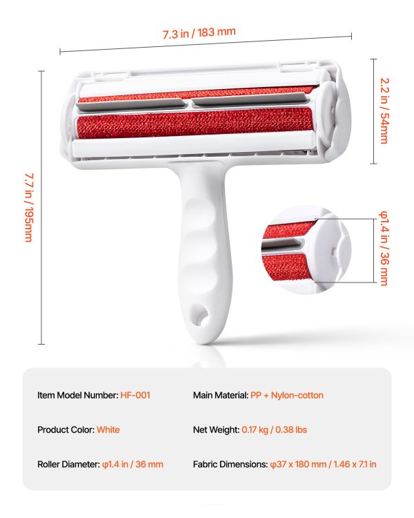 Pet Hair Remover Roller Reusable Dual-sided Lint Roller For Furniture Clothes - Image 3