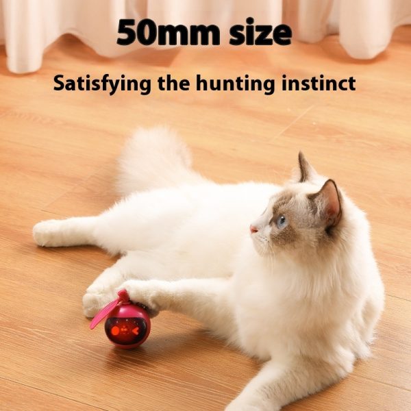 Automatic Cat Ball Toy with LED Lights, 2.5in Electric Pet Ball, Obstacle Avoidance, Motion-Activated, Plastic ABS+PC - Image 5