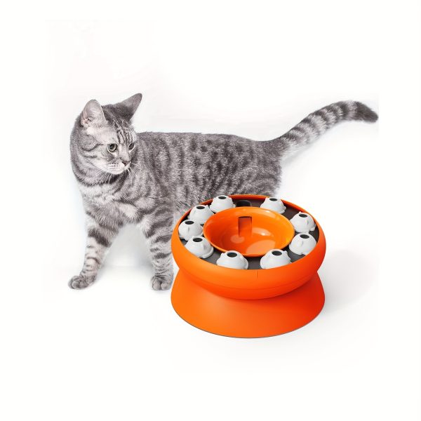 Interactive Puzzle for Cats – Raised Educational Toy, Slow Pet Feeder, Dry Food Dispenser & Snack Toy, 210x210x121mm