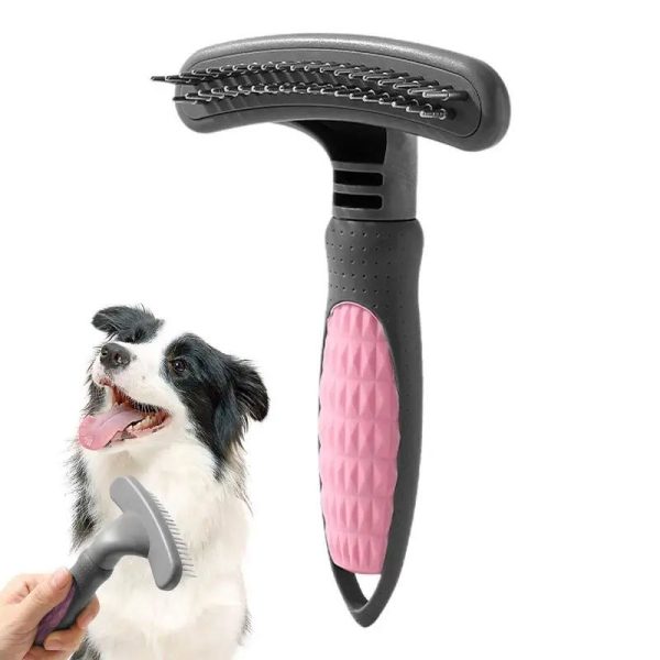 Pet Grooming Comb - Rustproof Shedding Brush for Cats & Dogs, Ergonomic Handle, ABS and Stainless Steel, Easy to Clean - Image 10