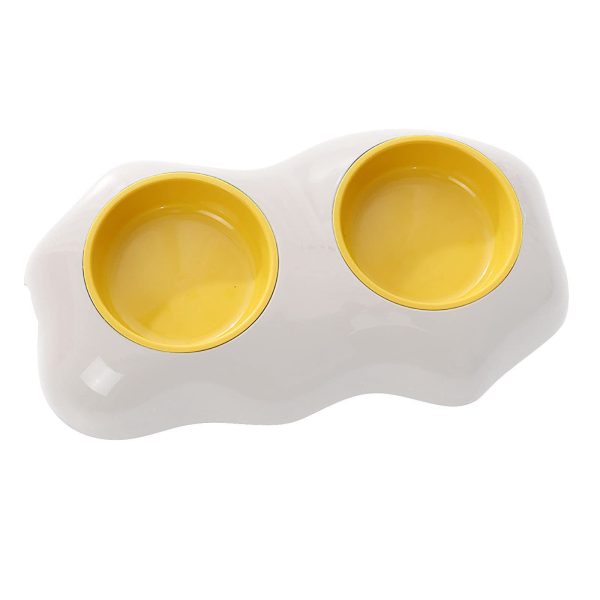 Egg-shaped Pet Bowl Drinking Water Single Bowl Double Bowl Dog Bowls Cute Pet Feeding Bowl Egg Yolk Shaped Food And Water Elevated Bowl Feeder - Image 4