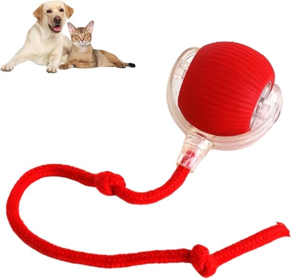 Interactive Cat Ball Toy (2 Pack), Cat Rotating Ball Toy for Indoor Cats, Automatic Moving Cat Balls, 360° Automatic Rolling Ball Toy Electric Balls for Dog/Cat