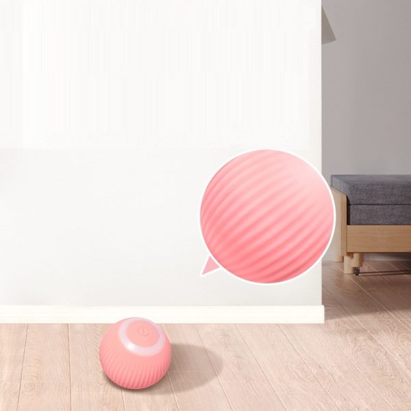 Cat Teaser Smart Rolling Ball, 2Pack (Blue and Pink), Automatic Interactive Cat Toy with Type-C Charging, 43MM ABS/Silicone Pet Toy - Image 4