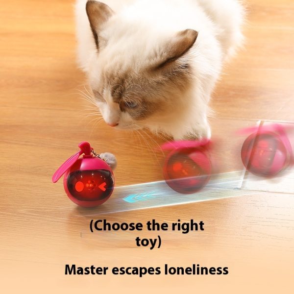 Automatic Cat Ball Toy with LED Lights, 2.5in Electric Pet Ball, Obstacle Avoidance, Motion-Activated, Plastic ABS+PC - Image 3