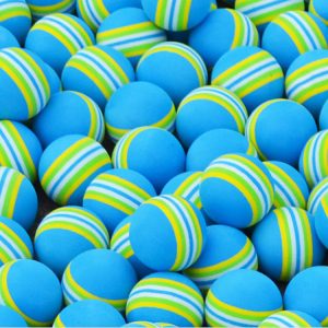 VOSAREA Rainbow Interactive Cat Ball Toy, Soft EVA Foam Balls for Cats, Fun & Bouncy Indoor Play – 3 Colors, 4.2cm Diameter
