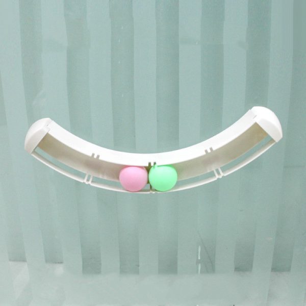 Curved Track Color Ball Cat Toy, Interactive Biting Toy with 2 Small Balls, Fun for Cats, Sticks to Smooth Surfaces - Image 3