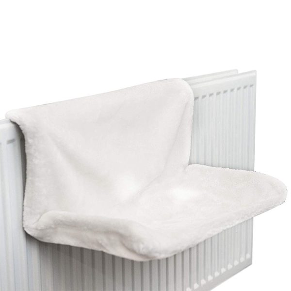 Iron Frame Cat Bed Hammock Radiator Bed – Cozy & Durable Pet Resting Spot with Plush Faux Fur Cover, Holds Up to 5Kg - Image 2
