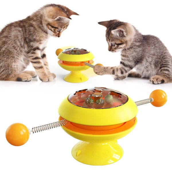Rotatable Cat Toys with Catnip - Multi-Functional Interactive Training Toys for Cats & Kittens - Image 2
