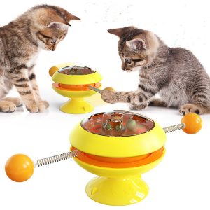 Rotatable Cat Toys with Catnip - Multi-Functional Interactive Training Toys for Cats & Kittens