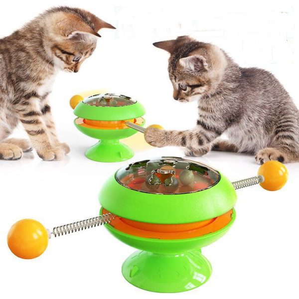 Rotatable Cat Toys with Catnip - Multi-Functional Interactive Training Toys for Cats & Kittens - Image 3