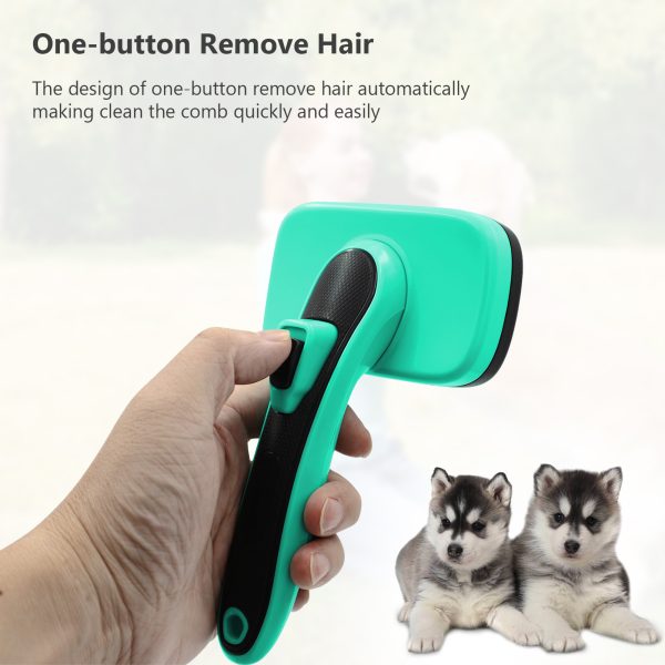 Pet Brush Retractable Hair Removal Comb, TPR+ABS+Stainless Steel Needle, Includes Massage Comb, Sticky Bead Brush, and Grooming File - Image 4