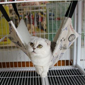 Foyojo Warm Hang Cat Bed Mat Soft Cat Hammock – Cozy Winter Kitten Cage Bed Cover Cushion, Double-Sided, Breathable & Warm