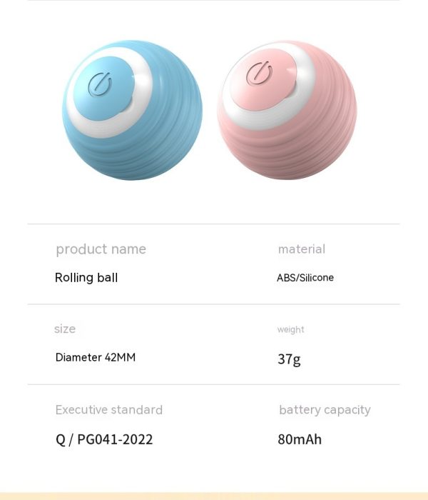 Automatic Moving Bouncing Rolling Cat Ball, Smart Cat Toy Ball Self-Moving Kitten Toy For Indoor Cat Kitten - Image 10