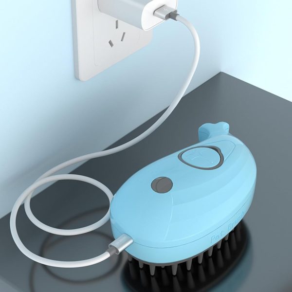 Frelara 3-in-1 Whale-Shaped Steamy Cat Brush, Pet Grooming Massage, and De-Shedding Tool - Image 4