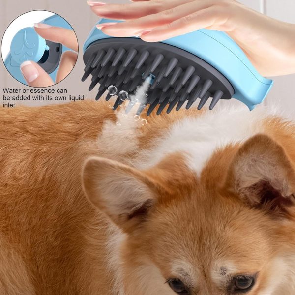 Frelara 3-in-1 Whale-Shaped Steamy Cat Brush, Pet Grooming Massage, and De-Shedding Tool - Image 2