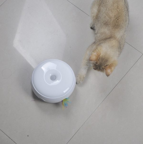 Donut Interactive Cat Toy, Electronic Cat Toys Auto Random Rotating Feather, Three Modes plus Day & Night Sensor, Pet Entertainment Stimulate Cat Senses (Power Cord not Included) - Image 9