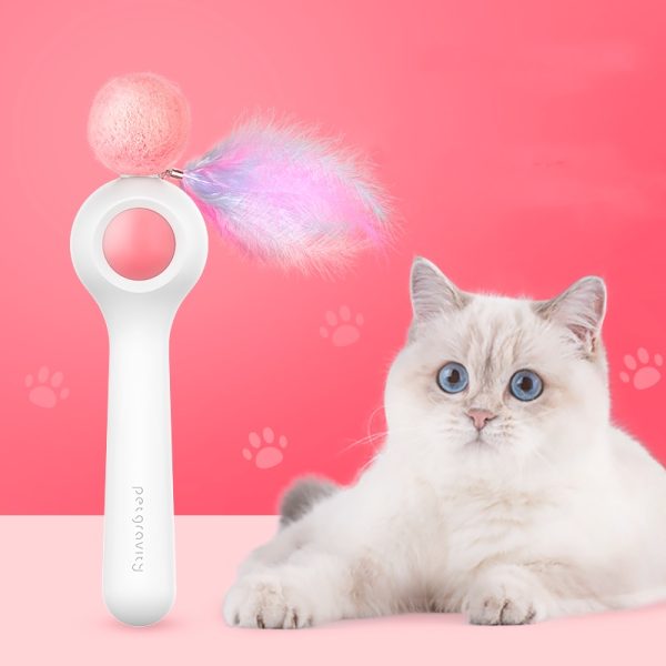 Gravity Funny Cat Stick Toy - Interactive Cat Feather Wand with Bell, Durable & Safe Cat Teaser Toy for Indoor Cats - Image 4
