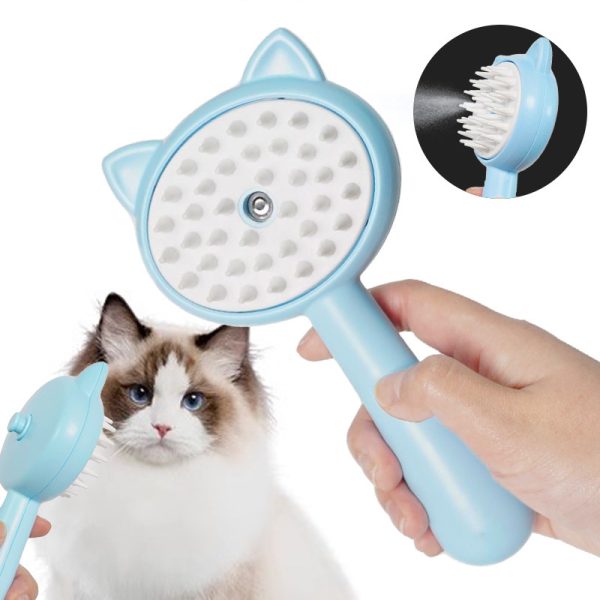 Cat Ear Pet Hair Removal Brush, Electric Floating Brush for Dogs, TPR/PP Material, Easy Grooming Tool - Image 4