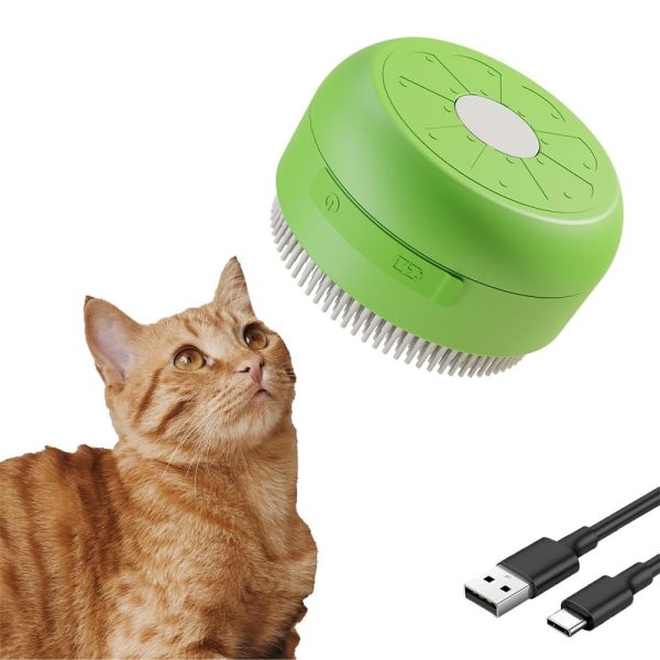 Rechargeable Cat Steam Brush - 3-in-1 Silicone Steamy Brush for Tangled & Loose Hair Removal, Pet Massage, and Cleaning for Cats & Dogs - Image 6