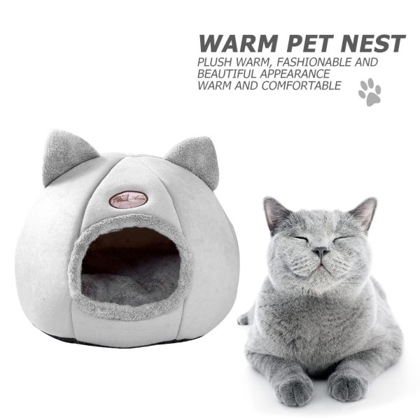 Winter Nest for Cats - Warm, Cold-Proof, Fully Enclosed Cat Sofa Bed, Large Size, Cozy Home Pet Bed for Indoor Cats (Copy)