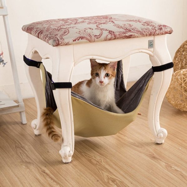 Cat Hammock Bed Lounger - Detachable Hanging Chair Cushion, Adjustable Straps, Soft & Durable, Easy Installation - Image 6