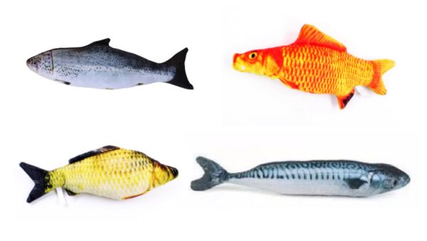 Catnip Fish Toys for Cat, Cat Fish Pillow, Cat Chew Toys, Pet Toy, Cat Pillow, Fish Toy, Teeth Cleaning, Interactive Plush Toys for Cat, Puppy, Dog - Image 5