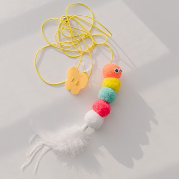 PIMTAACO 3PCs Cat Toys Set, Interactive Swing Cat Toy with Feather, Elastic Rope, and Telescopic Hanging Fun for Cats - Image 10